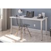 Bestar Universel 60W Table Desk with Square Metal Legs, White 65865-17
